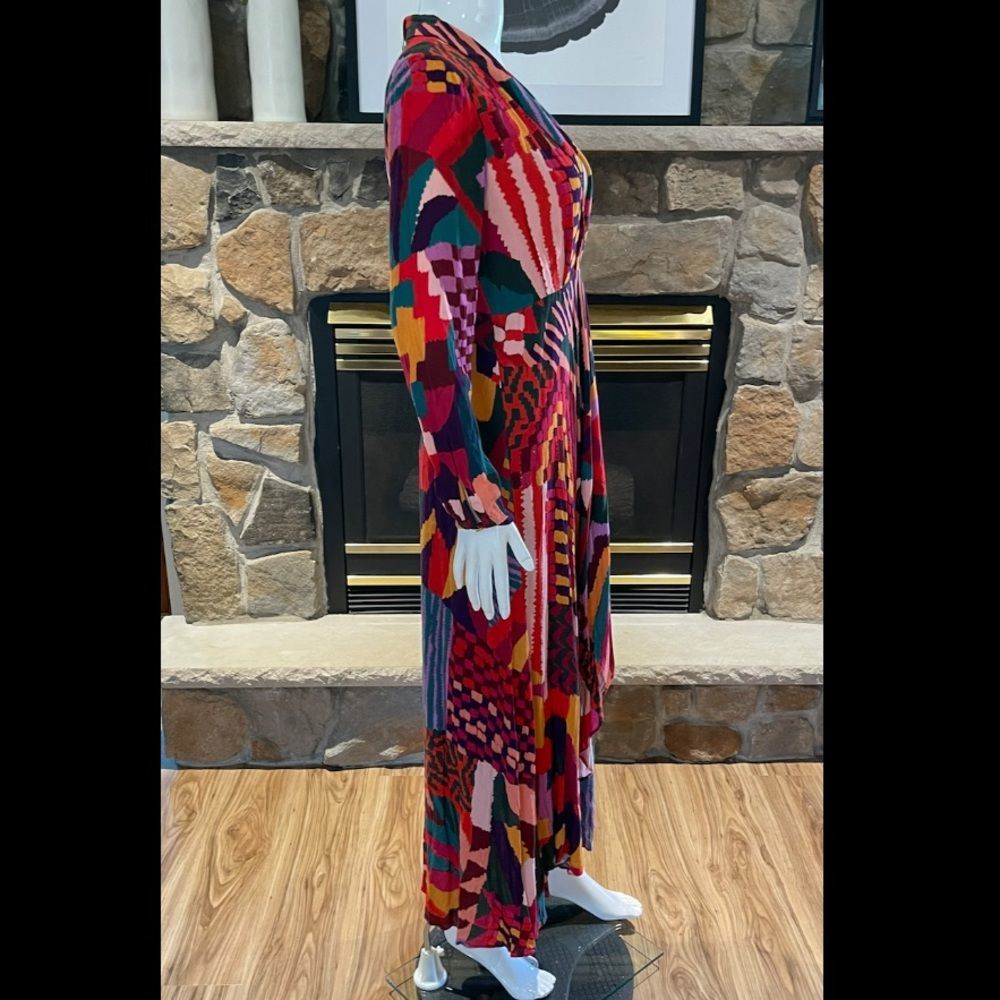FARM RIO Red Abstract Patches Maxi Dress - Picture 4 of 10
